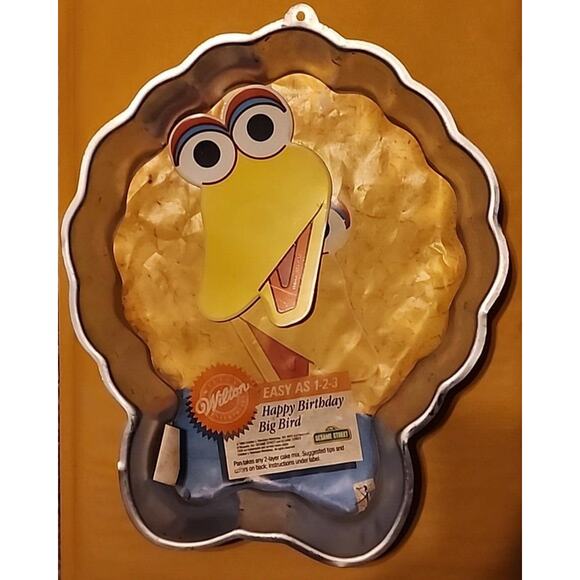 Wilton Happy Birthday Big Bird Cake Pan Vintage 1988 2105-9407 With Insert - Picture 1 of 5